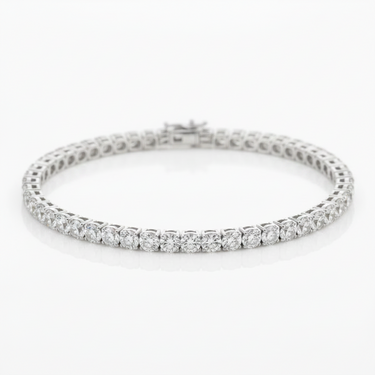 9K Gold 5.00CT Lab Grown Diamond Tennis Bracelet