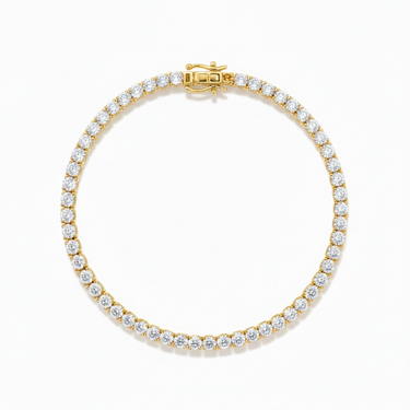 9K Gold 3.00ct Lab Grown Diamond Tennis Bracelet