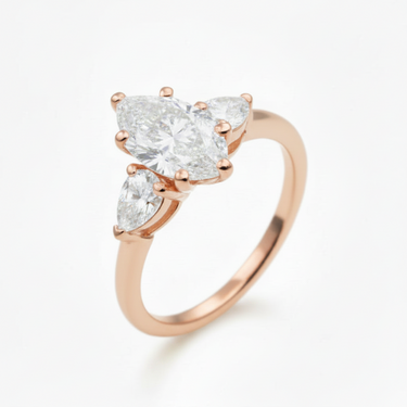 9K Gold Lab Grown Diamond Marquise-Pear Engagement Ring