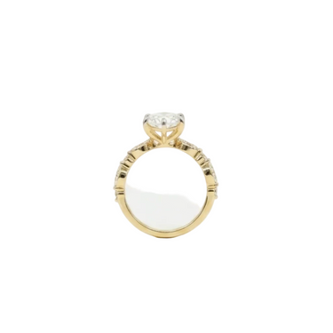 14KYG 1 Centre Lab Grown Diamond 3.06CT & Side Lab Grown Diamonds 0.52CT Engagement Ring