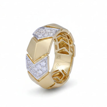 18K Yellow Gold Natural Diamond Ring