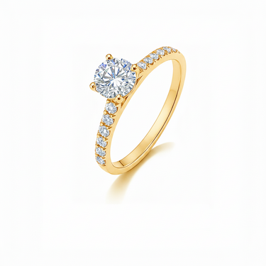 9K Gold Lab Grown Diamond Ring