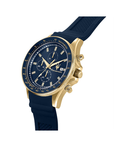 Maserati SFIDA 44MM BLUE/GOLD WATCH - R8871640004