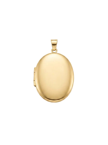 9K Gold Floral Rose Oval Photo Album Locket