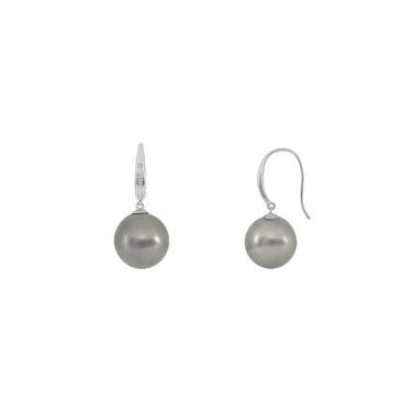 18K White Gold Tahitian Pearl and Diamond Drop Earring | Pearl Jewellery Australia | Pearl Jewellery Melbourne | Pearl Stud Earrings Australia | H&H Jewellery
