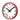 A WALL CLOCK RED FRAME WHITE DL - A990.CLOCK.11SBC