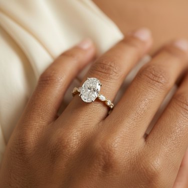 14KYG 3.08CT E/VVS Lab Grown Diamond Engagement Ring