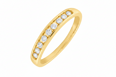 9K White Gold Tdw. 0.20ct Diamond Band Ring