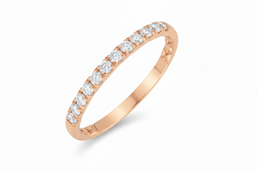 9K White Gold Tdw. 0.25ct Diamond Band Ring