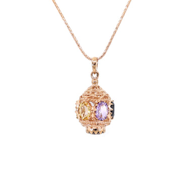 9K Rose Gold Multicolour Stone Pendant | Gold Diamond Necklace | Gold Cross Necklace Australia | Rose Gold Necklace | Gold Cross Necklace Melbourne | Gold Diamond Pendant Necklace | Gold Necklace For Women | H&H Jewellery
