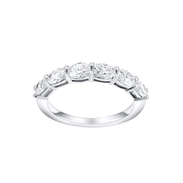 18K White Gold Tdw. 1.20ct Oval cut Lab-Grown Diamond Wedding Band Ring