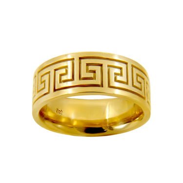 10K Yellow Gold Classic Greek Key Ring - 20738372