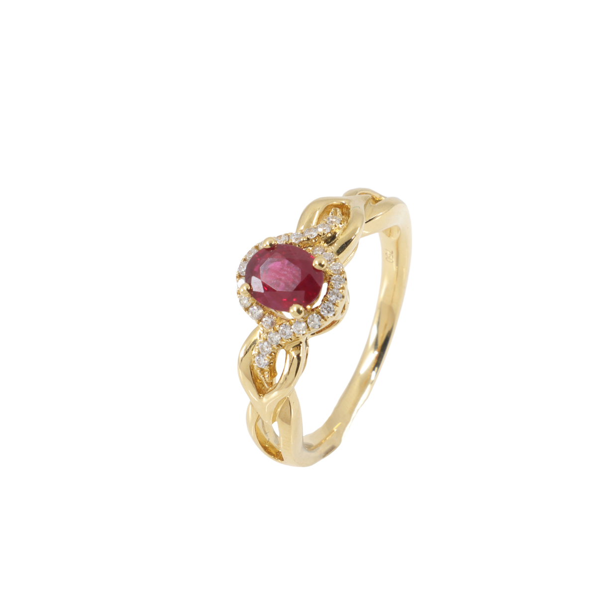 Yellow gold online and ruby ring