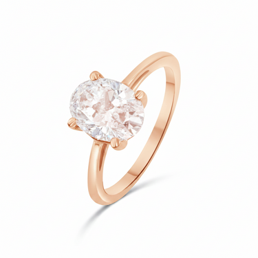 14K Gold Oval Cut 1.50ct Lab-Grown Diamond Engagement Ring