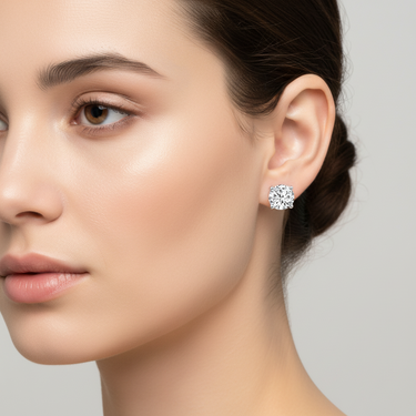10K Gold Tdw: 2.07CT Lab-Grown Diamond Stud Earring