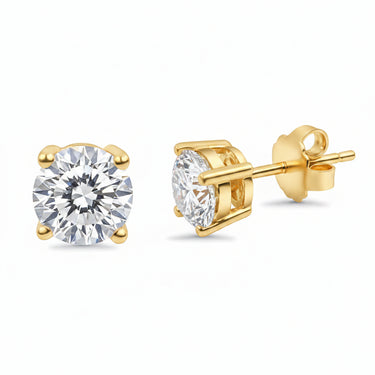 10K Gold Tdw: 3.05CT Lab-Grown Diamond Stud Earring