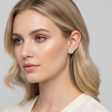 10K Gold Tdw: 2.07CT Lab-Grown Diamond Stud Earring
