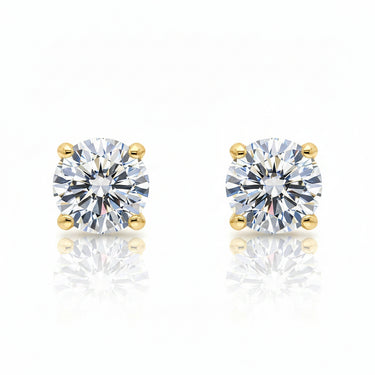 18K Gold Tdw: 3.00ct Lab-Grown Diamond Stud Earring