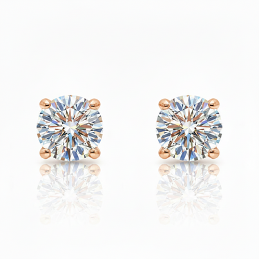 10K Gold Tdw: 2.07CT Lab-Grown Diamond Stud Earring