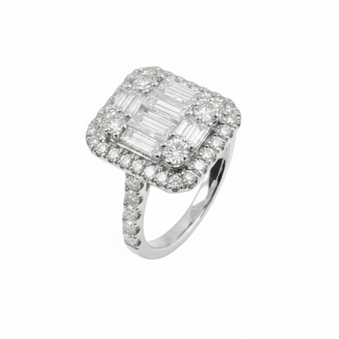 18K White Gold Tdw. 1.52ct Diamond Ring | Diamond Rings Melbourne | Engagement Rings Melbourne | Wedding Rings Melbourne | H&H Jewellery