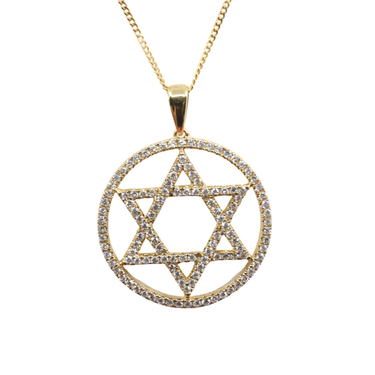 18K Yellow Gold Tdw. 0.88ct Diamond Star of David Pendant | Gold Diamond Necklace | Gold Cross Necklace Australia | Rose Gold Necklace | Gold Cross Necklace Melbourne | Gold Diamond Pendant Necklace | Gold Necklace For Women | H&H Jewellery