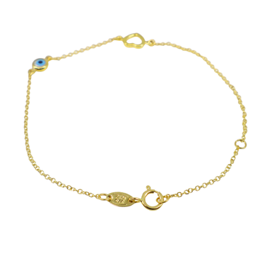 9K Yellow Gold Eye Bracelet - 20766030