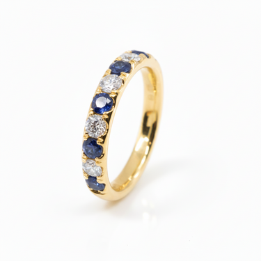 18K White Gold 0.54ct Sapphire and Diamond Ring