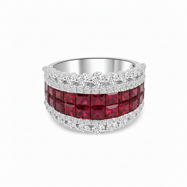 18K Gold Ruby and Diamond Ring