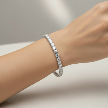 9K Gold 9.00ct Lab Grown Diamond Tennis Bracelet
