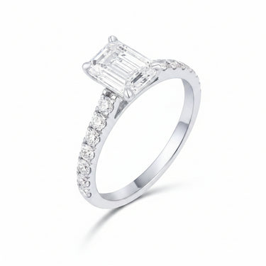 9K Gold Centre 1.00ct & Sides 0.42CT EF/VS Lab Grown Diamond Engagement Ring