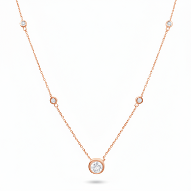 9K Gold Lab Grown Diamonds Necklace