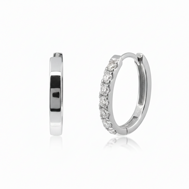 9K Gold 1.00ct Lab Grown Diamond Huggie Earrings