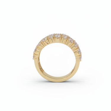 18K Yellow Gold Multi-Cut Tdw 2.57CT Natural Diamond Ring