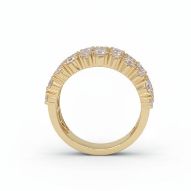 18K Yellow Gold Multi-Cut Tdw 2.57CT Natural Diamond Ring
