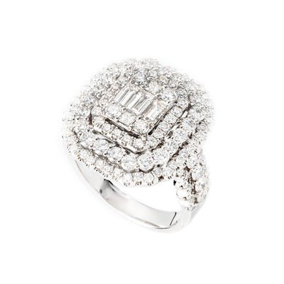 18K White Gold Tdw. 2.66ct Diamond Ring | White Gold Diamond Rings Melbourne | White Gold Diamond Engagement Rings Melbourne | White Gold Diamond Wedding Rings Melbourne | H&H Jewellery