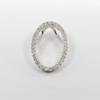 18K White Gold Diamond 'O' Initial Pendant | Gold & Diamond Initial Pendant Melbourne | H&H Jewellery 