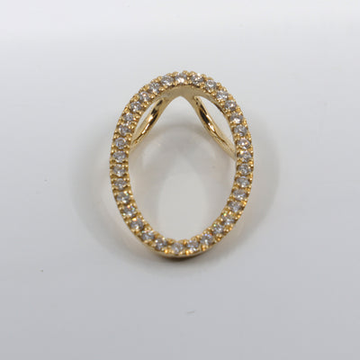 18K Yellow Gold Diamond 'O' Initial Pendant | Gold & Diamond Initial Pendant Melbourne | H&H Jewellery 