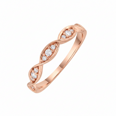 9K White Gold Tdw. 0.10ct Diamond Band Ring