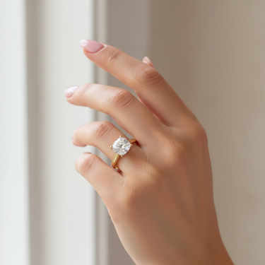 9K Gold 1.00ct Lab Grown Diamond Engagement Ring
