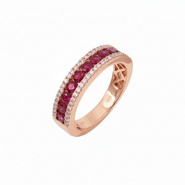 18K White Gold 0.94ct Ruby and Diamond Ring