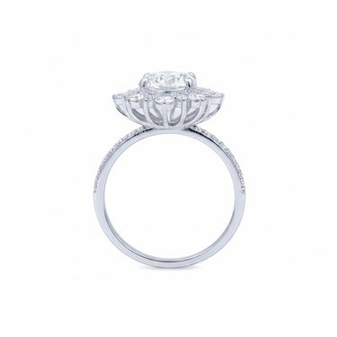14K Gold 1 Centre 2.58ct & Side 0.84ct Lab-grown Diamond Engagement Ring