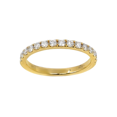 18K Yellow Gold Tdw. 0.46ct Diamond Band Ring - 20738617