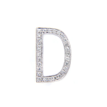 18K White Gold Diamond 'D' Initial Pendant | Gold & Diamond Initial Pendants Melbourne | H&H Jewellery