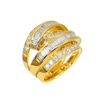 18K Yellow Gold Tdw. 2.71ct Diamond Ring | Yellow Gold Diamond Rings Melbourne | Yellow Gold Diamond Engagement Rings Melbourne |Yellow Gold Diamond Wedding Rings Melbourne | H&H Jewellery