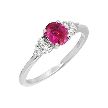18K White Gold 0.50ct Ruby and Diamond Ring | Diamond Rings Melbourne | Engagement Rings Melbourne | Wedding Rings Melbourne | H&H Jewellery