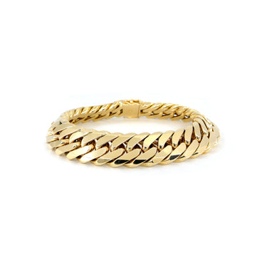 9K Yellow Gold Solid Double Link Cuban Bracelet | Cuban Link Gold Bracelets Melbourne | Cuban Link Gold Bracelets Australia | H&H Jewellery
