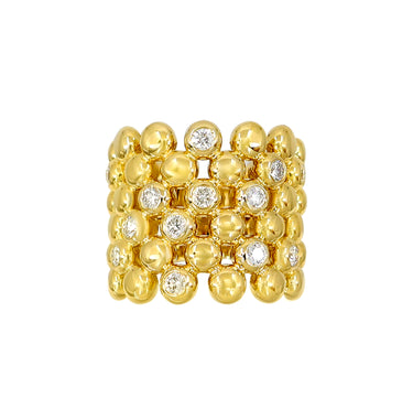 18K Yellow Gold Tdw. 0.57ct Diamond Ring - 20737955