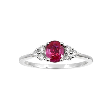 18K White Gold 0.50ct Ruby and Diamond Ring | Diamond Rings Melbourne | Engagement Rings Melbourne | Wedding Rings Melbourne | H&H Jewellery