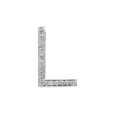 18K White Gold Diamond 'L' Initial Pendant | Gold & Diamond Initial Pendants Melbourne | Gold & Diamond Initial Pendants Australia | H&H Jewellery