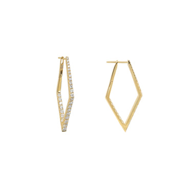 18K Yellow Gold Tdw. 1.70ct Diamond Earrings | Gold Hoop Earrings Melbourne | Gold Earrings Australia | H&H Jewellery